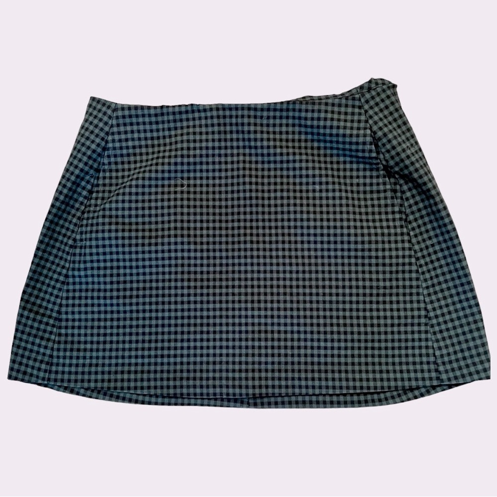 Urban Outfitters green and navy mini skirt